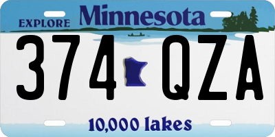 MN license plate 374QZA