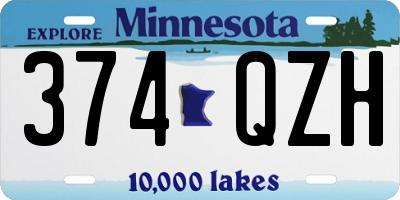MN license plate 374QZH