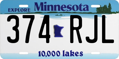 MN license plate 374RJL