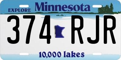 MN license plate 374RJR