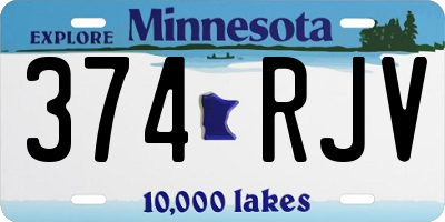 MN license plate 374RJV
