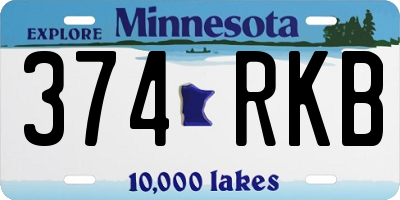 MN license plate 374RKB