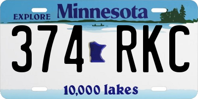 MN license plate 374RKC