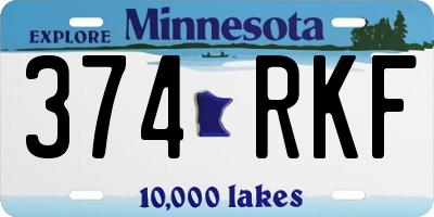MN license plate 374RKF