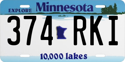 MN license plate 374RKI