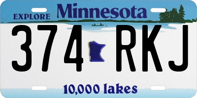 MN license plate 374RKJ