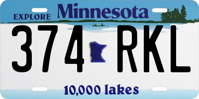 MN license plate 374RKL
