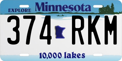 MN license plate 374RKM