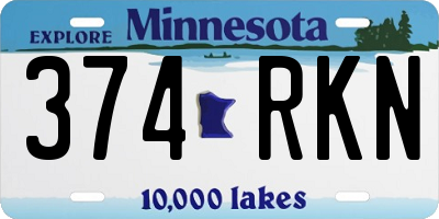 MN license plate 374RKN