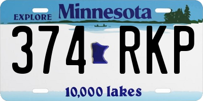 MN license plate 374RKP