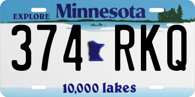 MN license plate 374RKQ