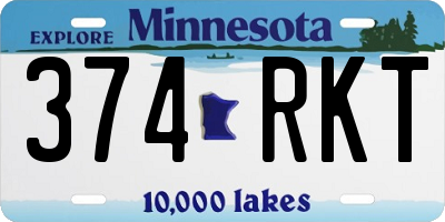 MN license plate 374RKT