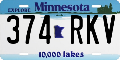 MN license plate 374RKV