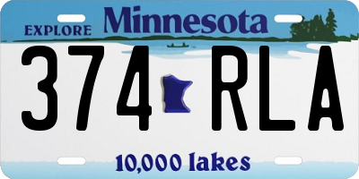 MN license plate 374RLA