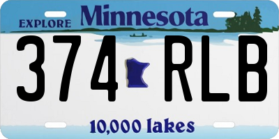 MN license plate 374RLB