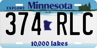 MN license plate 374RLC