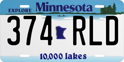 MN license plate 374RLD