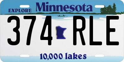 MN license plate 374RLE