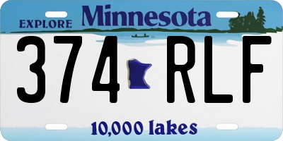 MN license plate 374RLF