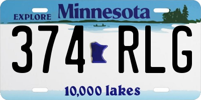 MN license plate 374RLG