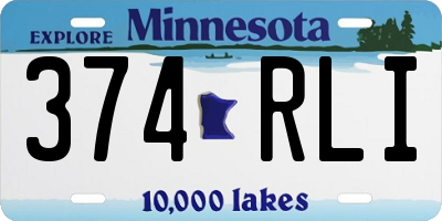 MN license plate 374RLI