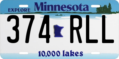 MN license plate 374RLL