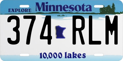MN license plate 374RLM