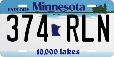 MN license plate 374RLN