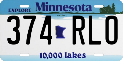 MN license plate 374RLO