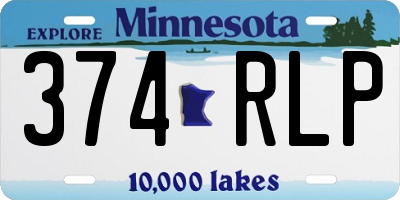 MN license plate 374RLP