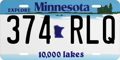 MN license plate 374RLQ