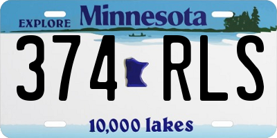 MN license plate 374RLS