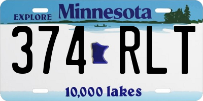 MN license plate 374RLT