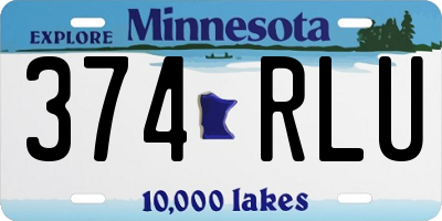 MN license plate 374RLU