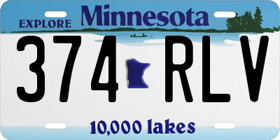 MN license plate 374RLV