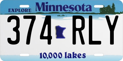 MN license plate 374RLY