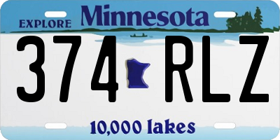 MN license plate 374RLZ
