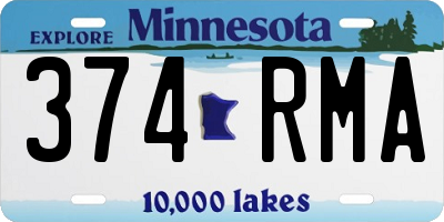 MN license plate 374RMA