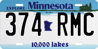 MN license plate 374RMC
