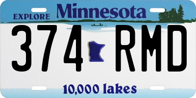 MN license plate 374RMD