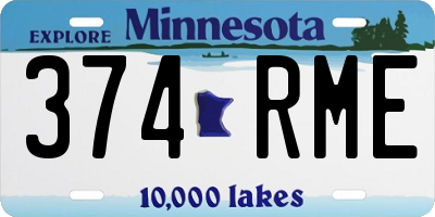 MN license plate 374RME