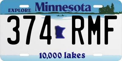 MN license plate 374RMF