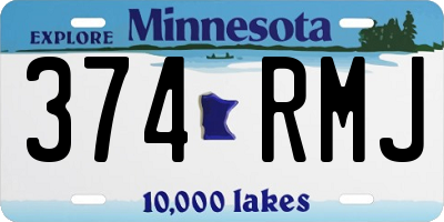 MN license plate 374RMJ