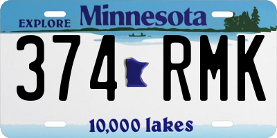 MN license plate 374RMK