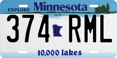MN license plate 374RML