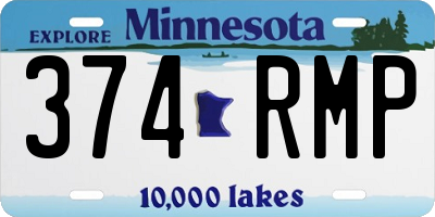 MN license plate 374RMP