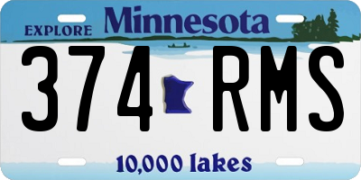 MN license plate 374RMS