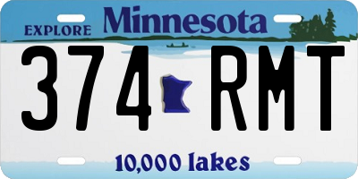 MN license plate 374RMT