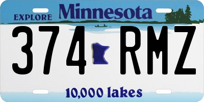 MN license plate 374RMZ