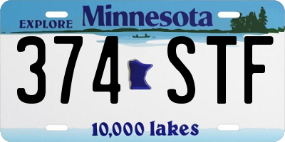 MN license plate 374STF